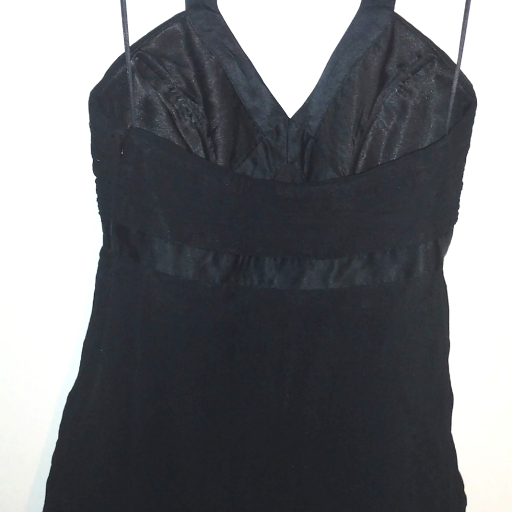 Express Flowy Blouse Tie Back Shiny Halter Size 0